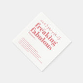 素晴らしい誕生日ファクトピンクナパーソナライズされたプキン スタンダードカクテルナプキン (角)