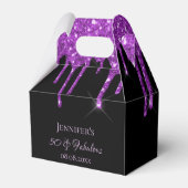 素晴らしい誕生日ブラックパープルグリッターモノグラム フェイバーボックス (裏面サイド)