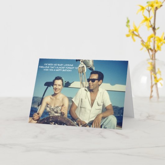 素晴らしい誕生日ユーモア カード (黄色い花)