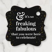 素晴らしい誕生日白黒ありがとう フェイバータグ (裏面)