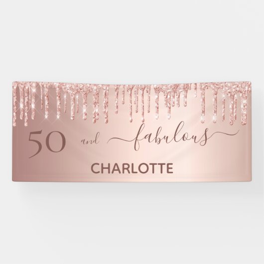 素晴らしい誕生日赤面バラ金ゴールドグリッターへようこそ 横断幕 (横)