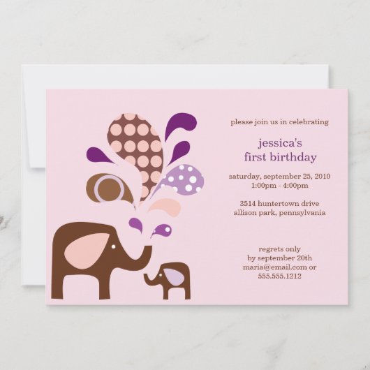 素晴らしい誕生日 招待状 (正面)