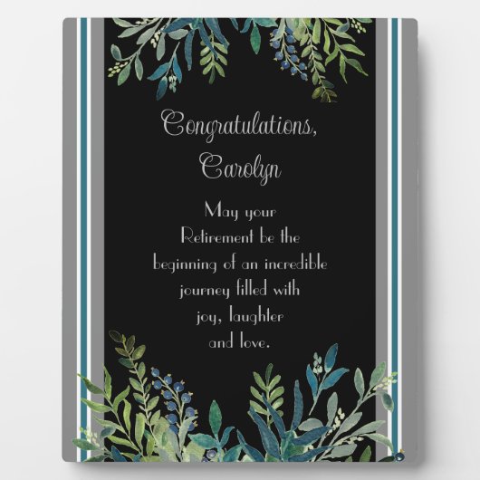 素晴らしい贈り物！カスタムリタイアイーゼルプラーク フォトプラーク (正面)