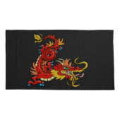 素晴らしい赤いオリエンタルドラゴン 枕カバー (裏面)