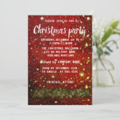 素晴らしい赤いスパークリスクリスマス招待状 招待状 (スタンド正面)
