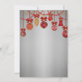 素晴らしい赤いボール新年 招待状 (裏面)