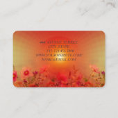 素晴らしい赤い夕日 名刺 (裏面)