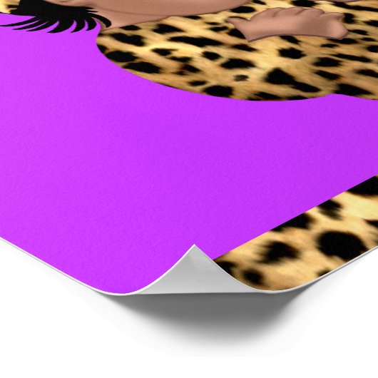 素晴らしい赤ちゃんシャワーベビーかわいいガールヒョウ3 ポスター (角)