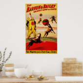 素晴らしい足球犬サーカスのポスター ポスター (キッチン)