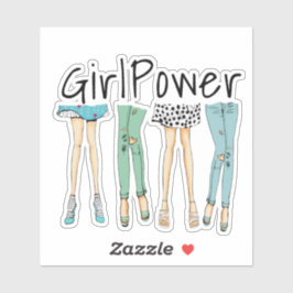 素晴らしい足「ガールパワー」 シール