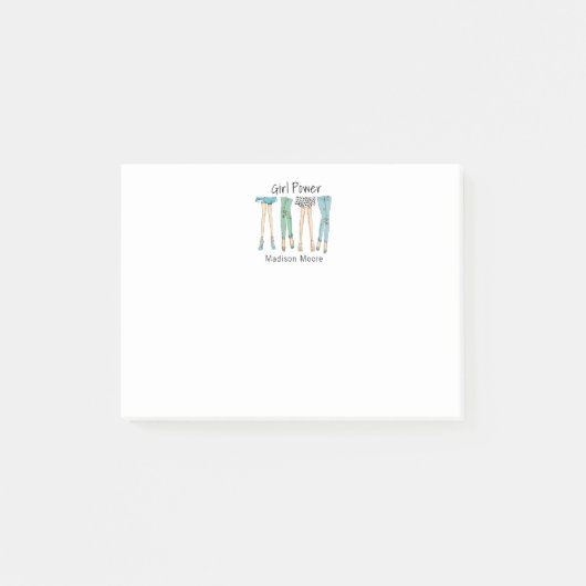素晴らしい足「ガールパワー」 ポストイット (正面)