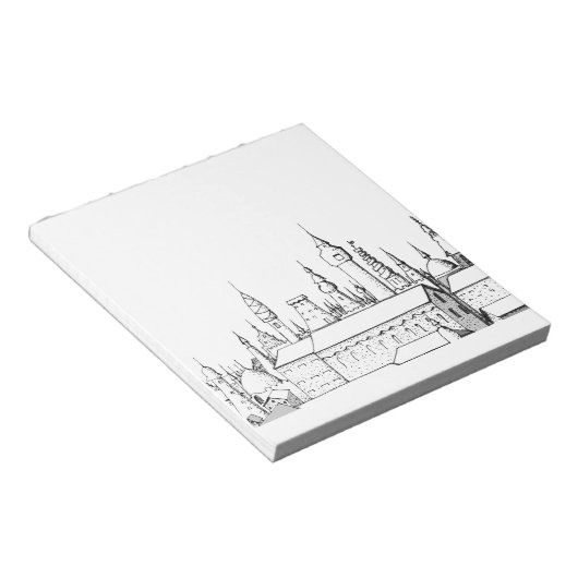 素晴らしい都市。アートワーク。白黒 ノートパッド (アングル)