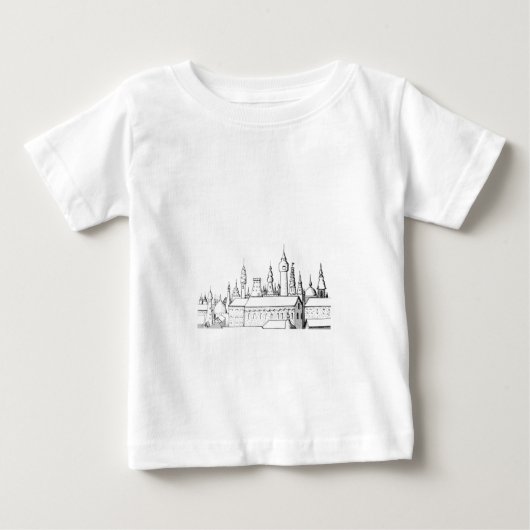 素晴らしい都市。アートワーク。白黒 ベビーTシャツ (正面)