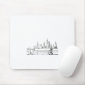 素晴らしい都市。アートワーク。白黒 マウスパッド (マウス)
