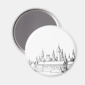 素晴らしい都市。アートワーク。白黒 マグネット (正面/裏面)