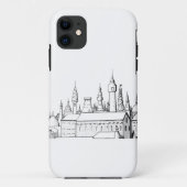 素晴らしい都市。アートワーク。白黒 Case-Mate iPhoneケース (裏面)