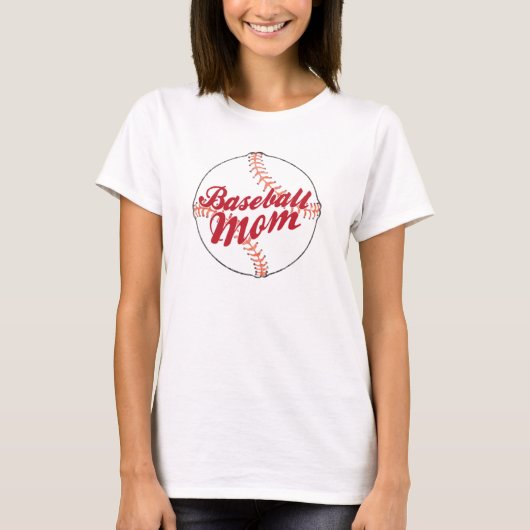 素晴らしい野球のお母さんの野球の球のTシャツ Tシャツ (正面)