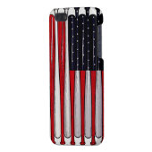 素晴らしい野球用バットの米国旗の電話箱 iPhoneケース (裏面左)