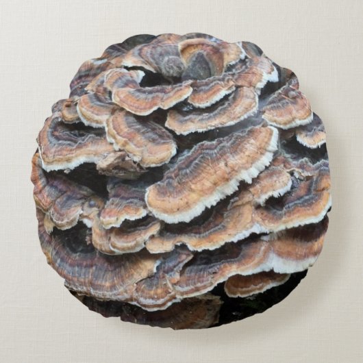 素晴らしい野生のきのこの枕! ラウンドクッション (正面)