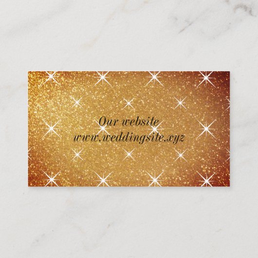 素晴らしい金ゴールドグリッター結婚GLAMのエンクロージャカード エンクロージャーカード (裏面)