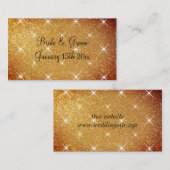素晴らしい金ゴールドグリッター結婚GLAMのエンクロージャカード エンクロージャーカード (正面/裏面)