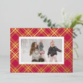 素晴らしい金ゴールドラインクリスマスジンガム写真フレーム 箔シーズンカード (立ち正面)