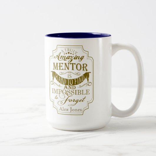 素晴らしい金ゴールド師マグ退職 ツートーンマグカップ (右)