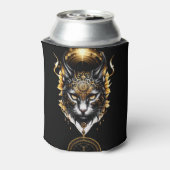 素晴らしい金ゴールド黒猫。 缶クーラー (缶裏面)