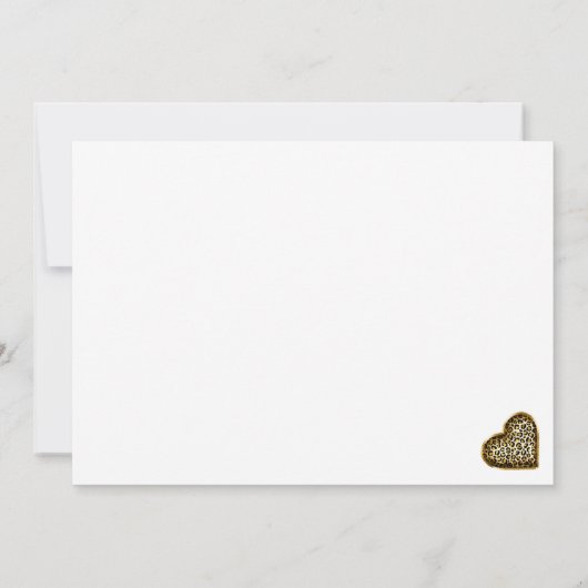 素晴らしい金箔レオパード印刷任意の年齢誕生日 招待状 (裏面)