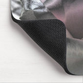素晴らしい銀およびピンクのバラのmousepad マウスパッド (コーナー)