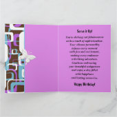 素晴らしい雰囲気!アフリカ系アメリカ人誕生日! カード (内部)