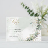 素晴らしい青々とした葉葉フェイク金ゴールド 出欠カード (スタンド正面)