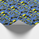 素晴らしい青の素晴らしい美しい色 ラッピングペーパー (角)