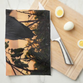 素晴らしい青鷲のカップルの皿タオルセット キッチンタオル (四つ折り)