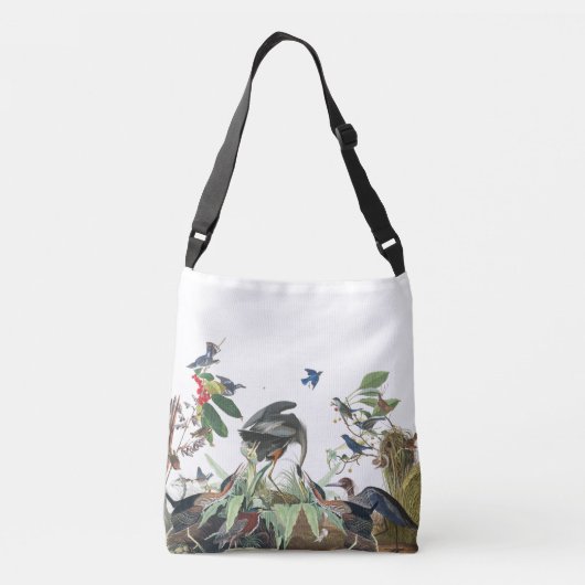 素晴らしい青鷲のブルーバードの鳥のAudubonのトート クロスボディバッグ (裏面)