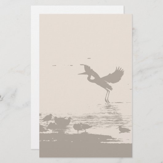 素晴らしい青鷲の鳥の野性生物動物 便箋 (正面/裏面)