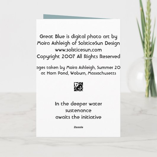 素晴らしい青 カード (裏面)