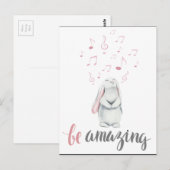 素晴らしい音楽バニーだ ポストカード (正面/裏面)