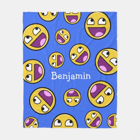 素晴らしい顔のインターネットのミーム フリースブランケット (正面)