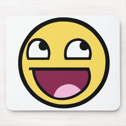 素晴らしい顔のマウスパッド マウスパッド (正面)