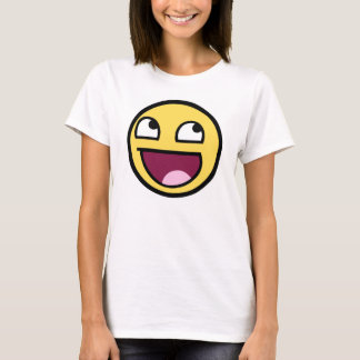 素晴らしい顔の女性上 Tシャツ