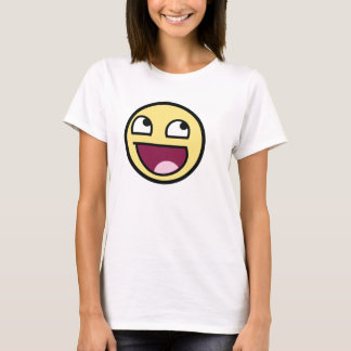 素晴らしい顔の女性上 Tシャツ