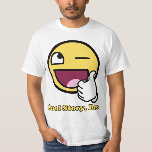 素晴らしい顔のCool story Bro Tシャツ (正面)