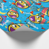 素晴らしい顔カスタムな色の誕生日の包装紙 ラッピングペーパー (角)