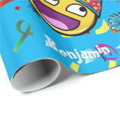 素晴らしい顔カスタムな色の誕生日の包装紙 ラッピングペーパー (ロールコーナー)