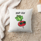 素晴らしい風のおもしろい野菜ダイコン クッション (ブランケット)