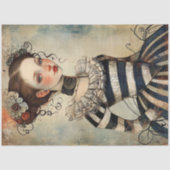 素晴らしい風変わりヴィンテージの女の子 薄葉紙 (正面)