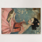 素晴らしい風変わりヴィンテージガール難しい ジグソーパズル (横)