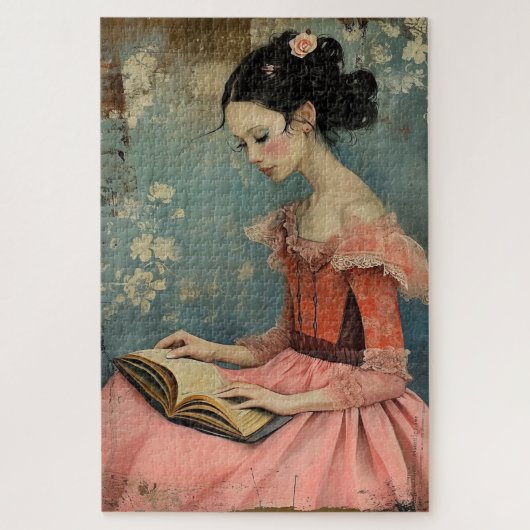 素晴らしい風変わりヴィンテージガール難しい ジグソーパズル (縦)