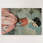 素晴らしい風変わりヴィンテージガール難しい ジグソーパズル (横)